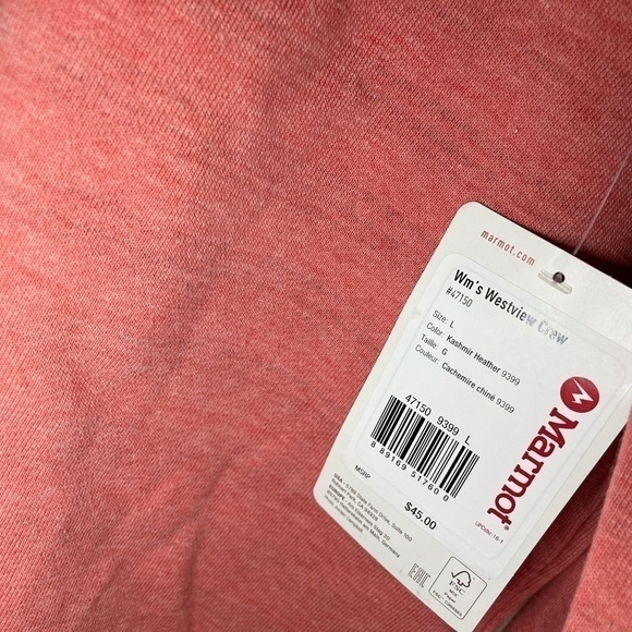 Marmot Westview Crew Sweatshirt Kashmir Heather - Picture 9 of 9